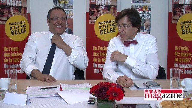 Débat : Elio Di Rupo et Rachid Madrane à la rédaction du Soir magazine