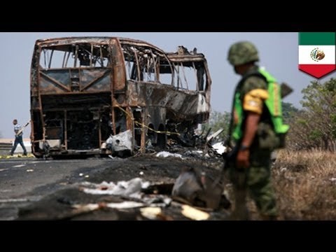 Mexico crash: bus catches fire after hitting truck, kills 36