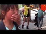 Poor wife slapped by devil mistress on the street in front of own husband