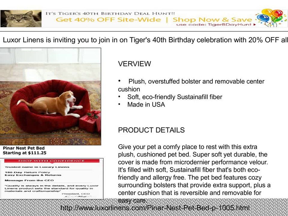 Luxor linens reviews- Tigers bday hunt sale