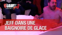 Jeff reste plus de 60 secondes dans une baignoire de glaçons !