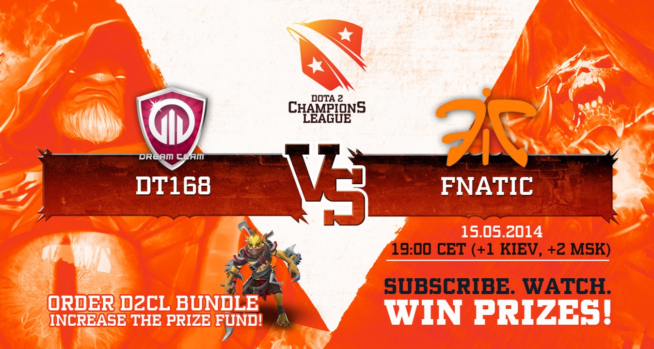 Fnatic vs DT168 game 1 @ D2CL Season 3 (Russian)