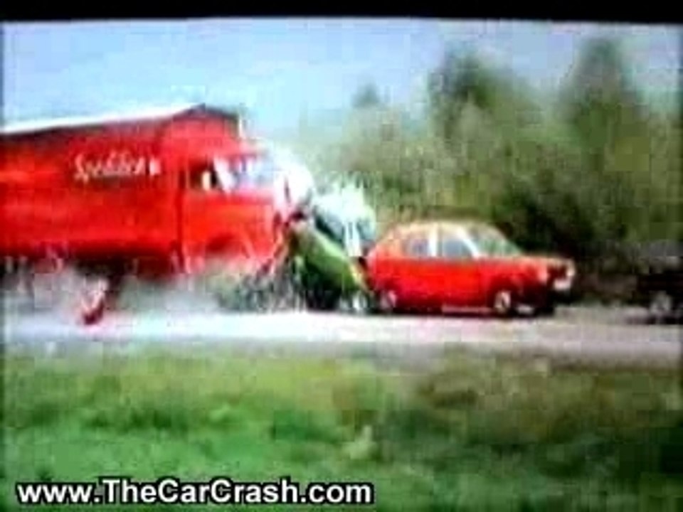 WOW. Truck at 100mph Test Crashes 6 Cars