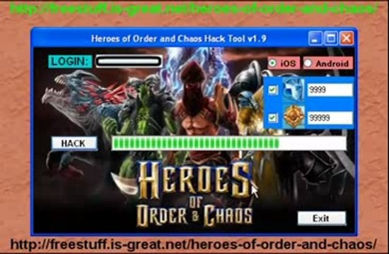 Heroes of Order and Chaos Hack _ Cheats _ Pirater for iOS and Android