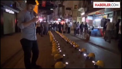 Bartın'da Soma Şehitlerine Baretli Anma