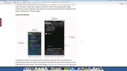 NEW Apple iPhone 6 1704x960 Display LEAKED