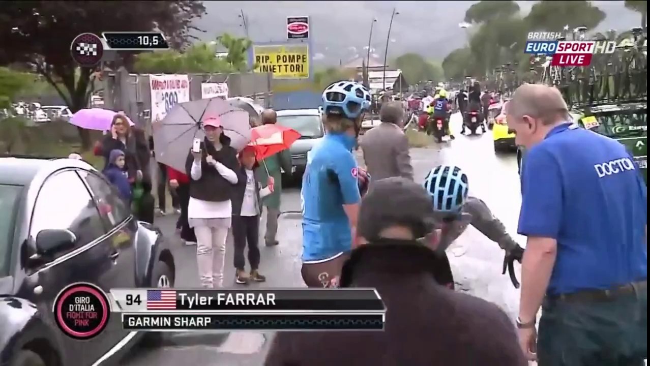 Crash at Giro d'Italia 2014 - Stage 6