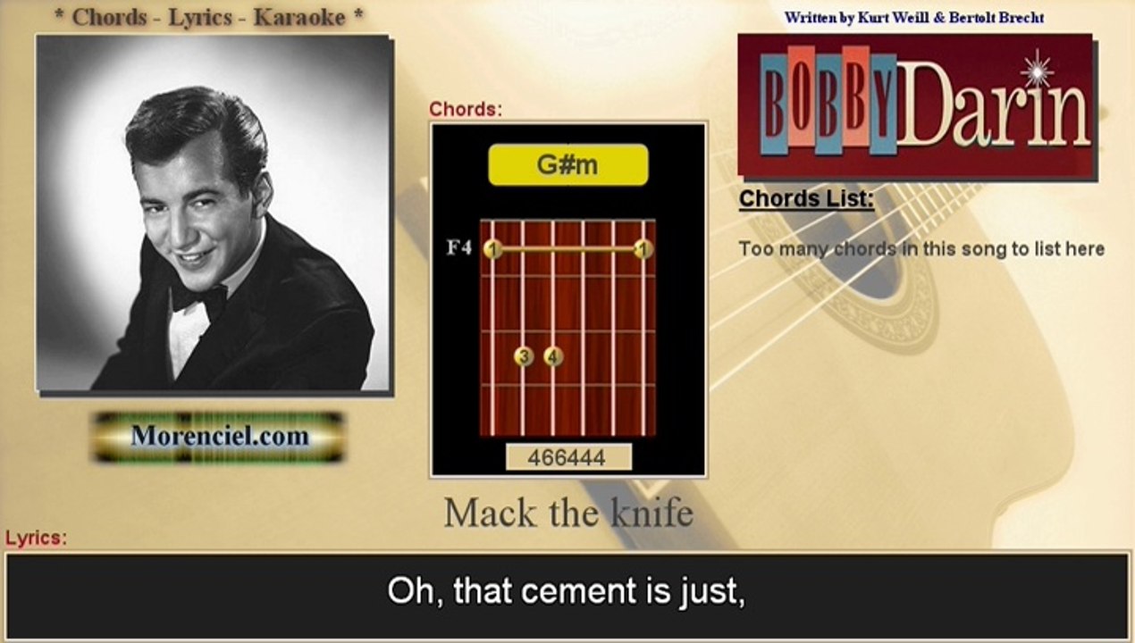 Bobby Darin - Mack the knife (Karaoke, no vocal)