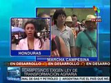Campesinos hondureños exigen reforma agraria