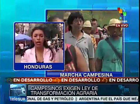 Campesinos hondureños exigen reforma agraria