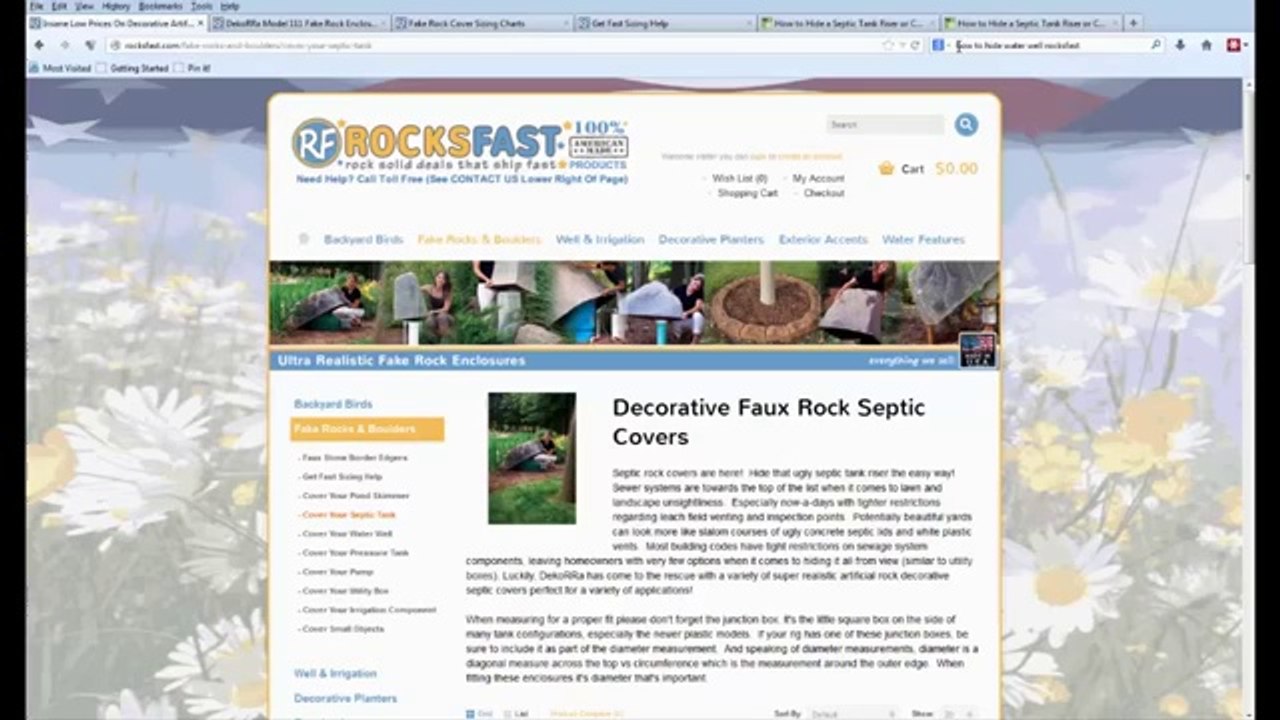 Hide that ugly septic tank with a fake rock easily