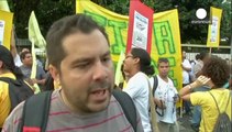 Se reanudan en Brasil las protestas multitudinarias contra el Mundial de fútbol