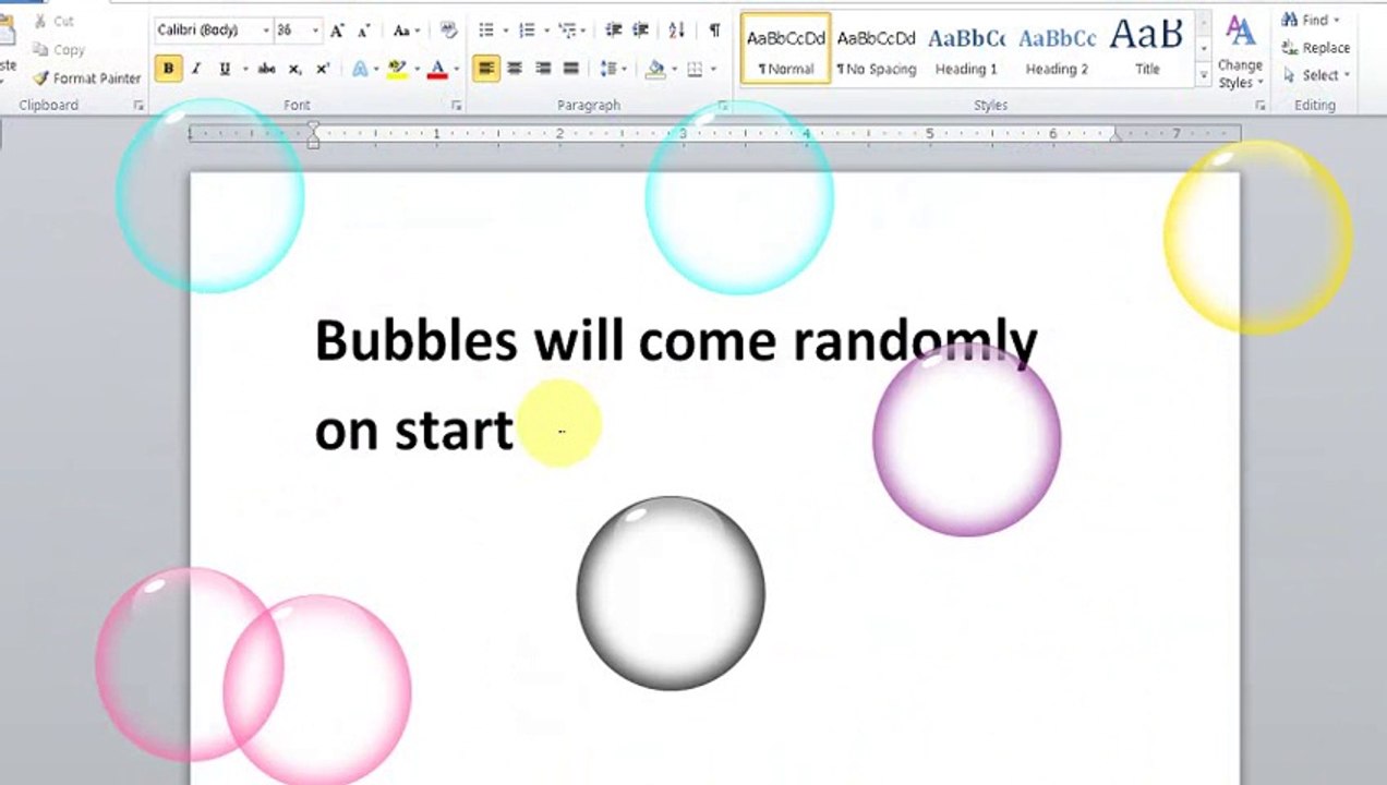 Demo : Enjoy moving BUBBLES while working