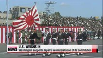 U.S. favors Japan's push for larger military role