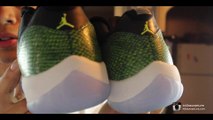 Air Jordan Retro 11 Low Nightshade Snakeskin On Foot