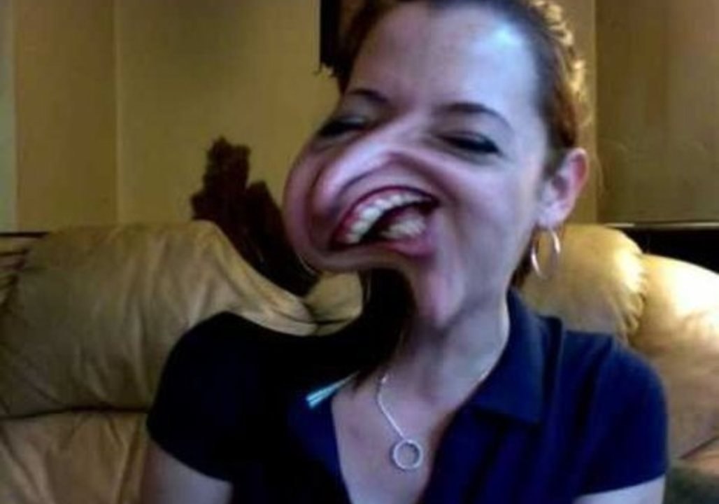 Girl Has Fun Making Crazy Faces