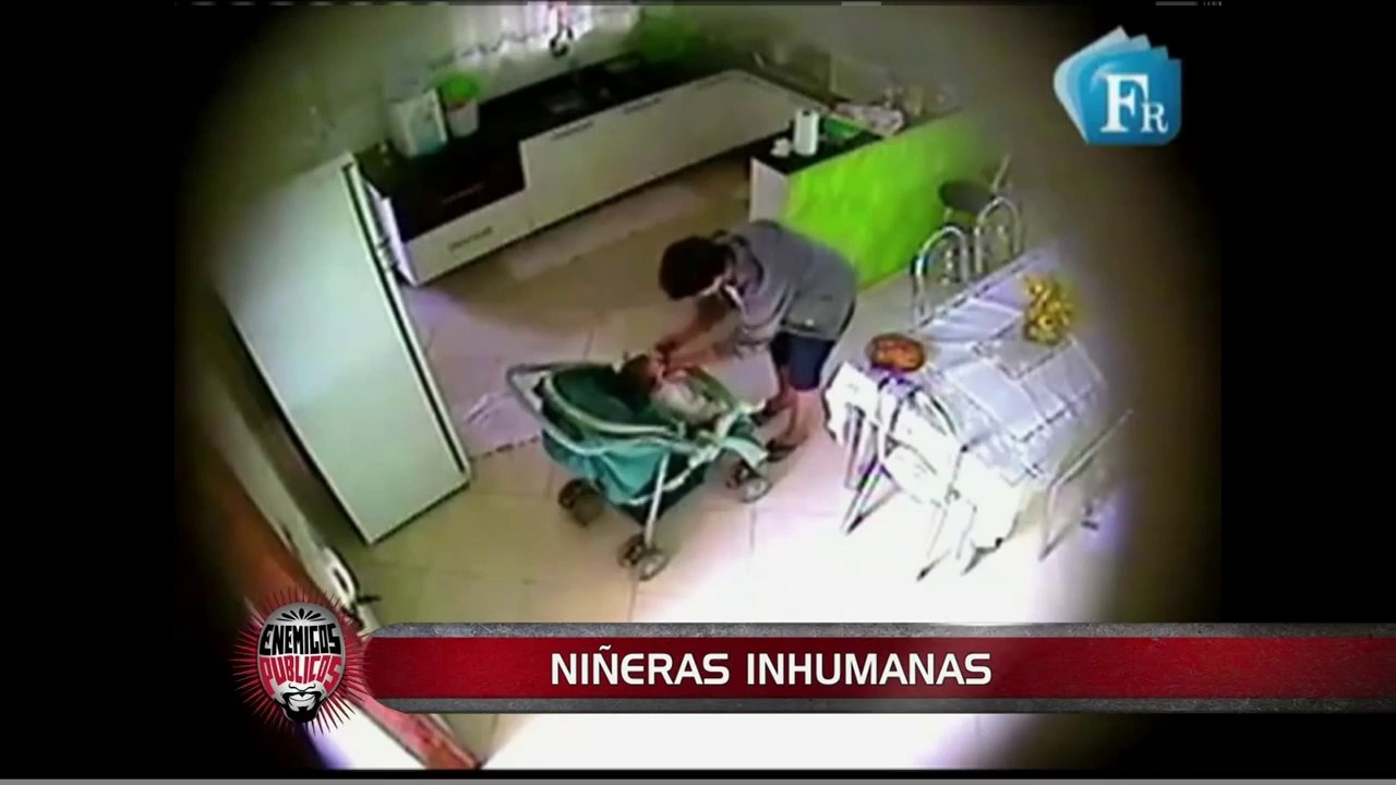 Indignantes videos muestran cómo malas niñeras golpean a indefensos niños