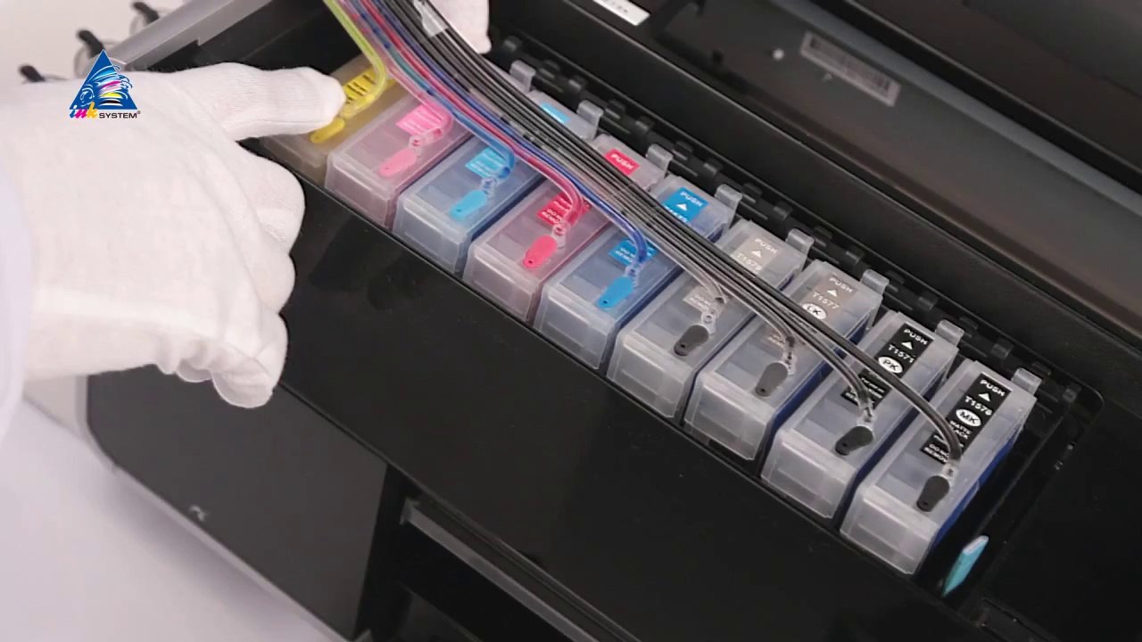 Установка СНПЧ на принтер EPSON R3000