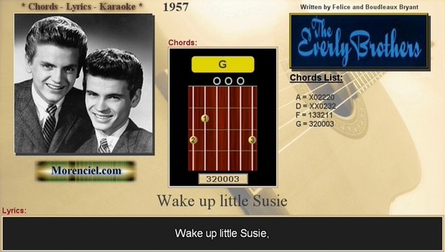 The Everly Brothers - Wake up little Susie (Karaoke, no vocal)