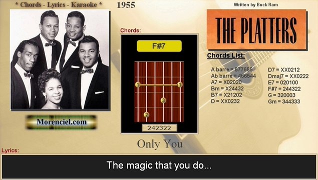 The Platters - Only You (Karaoke, no vocal)