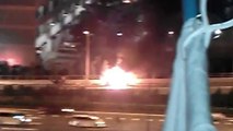 Car on Fire breakout in expressway in Singapore on 11 September 2012 (Re-upload from my YouTube Channel Account)