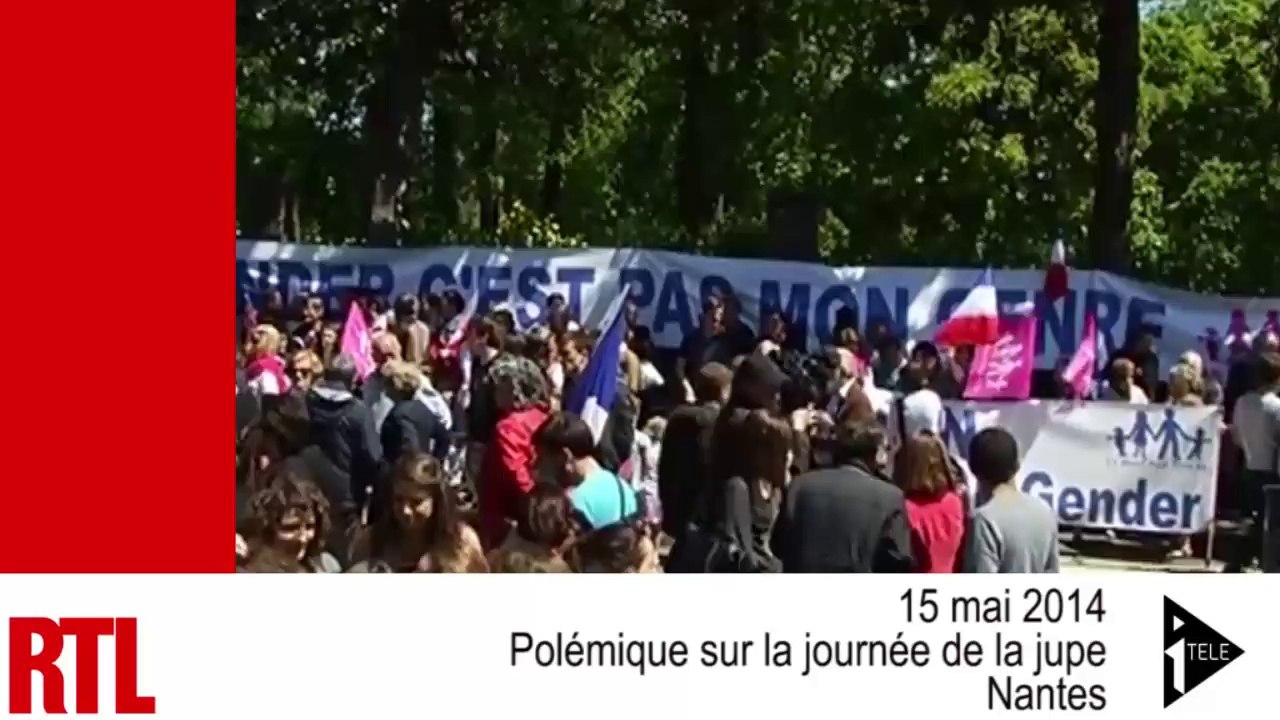 VIDÉO - Journée de la jupe : la "Manif pour tous" face aux lycéens