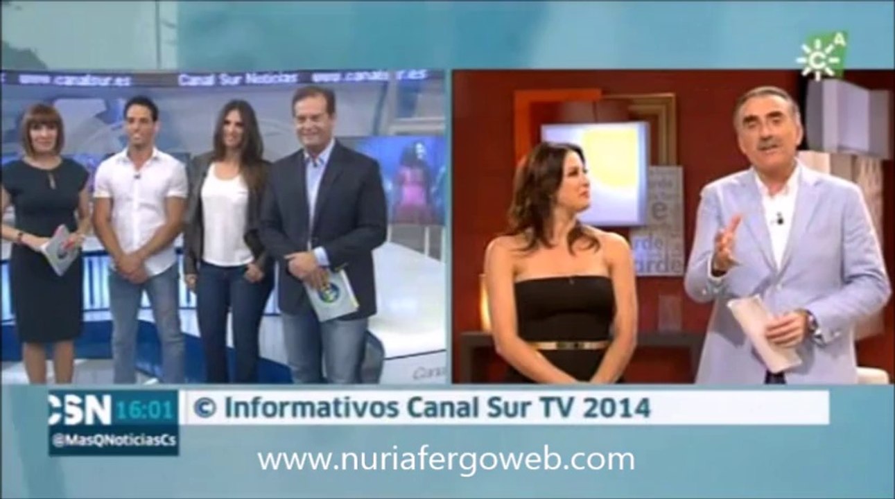 Nuria Fergó en el programa "Más que noticias" de Canal Sur Televisión