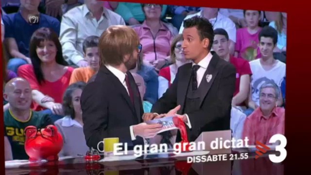 TV3 - Dissabte, 21.55, a TV3 - Lucía Caram, Bernat Soler i Araceli Segarra, a El gran dictat