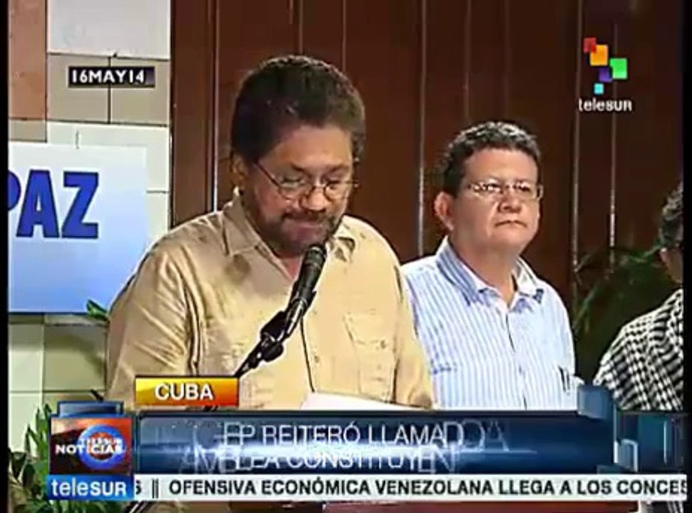 Llaman las FARC a conformar la Asamblea Nacional Constituyente