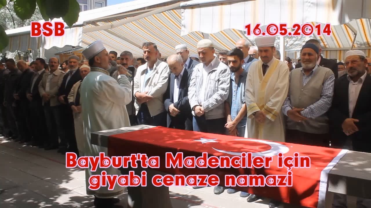 Bayburt'ta madenciler için gıyabi cenaze namazı