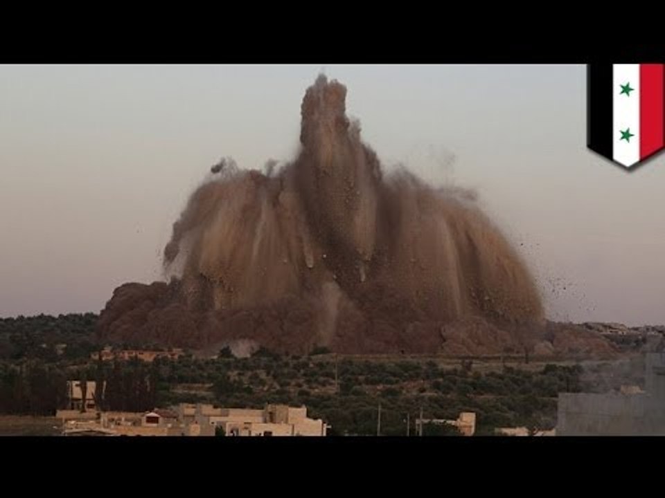 Syrian Civil War: rebels destroy army base with explosives packed in tunnels