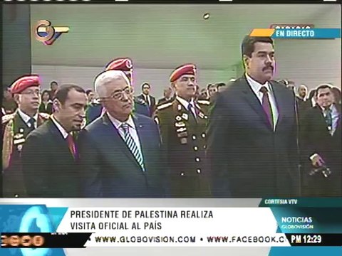 Presidente de Palestina rinde honores a Simón Bolívar en Caracas
