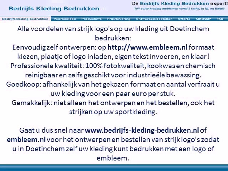 Kleding bedrukken Doetinchem