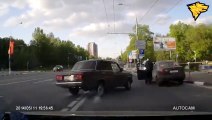 Russian driver tries revenge but then...