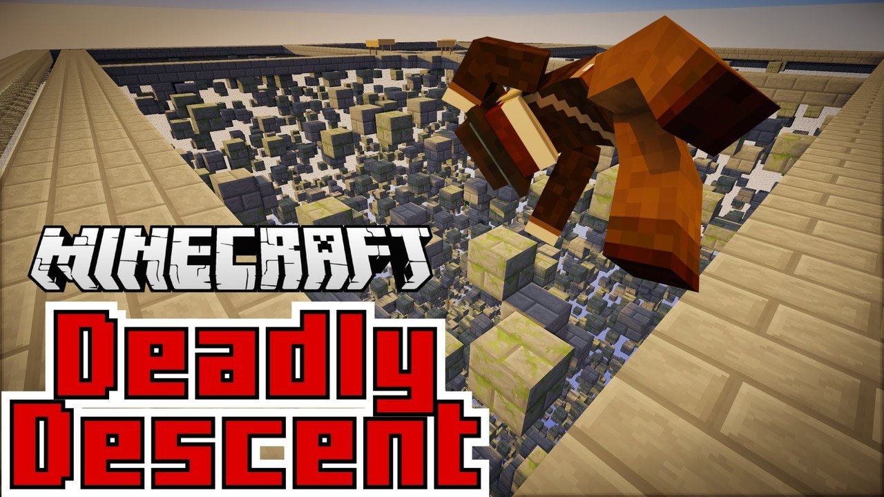 DEADLY DESCENT 7 Challenge Accepted Minecraft Mini Game Play