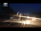 VIDEO Incendiu pe traseul Chisinau-Orhei Un LEXUS a luat FOC si a ARS in intregime