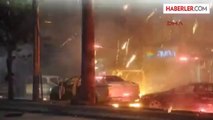 Hakkari Yüksekova'da Olaylar Çıktı, Polis Aracı Alevler Arasında Kaldı 2