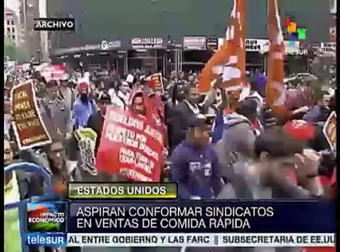 Trabajadores de comida rápida inician huelga en Estados Unidos