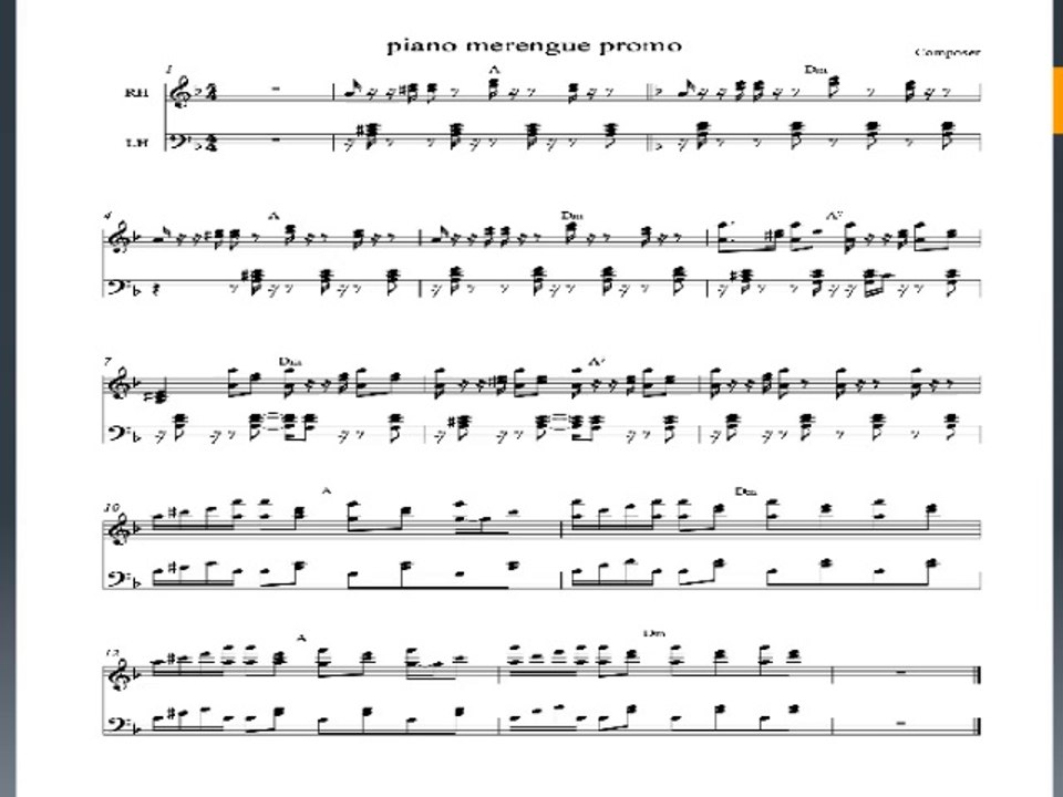 piano merengue