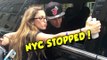 BELIEBERS Stop NYC Traffic To Meet JUSTIN BIEBER