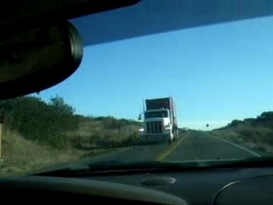 Driving on the highway in Mexico