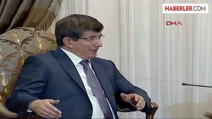 KKTC Cumhurbaşkanı Eroğlu, Ahmet Davutoğlu'nu Kabul Etti
