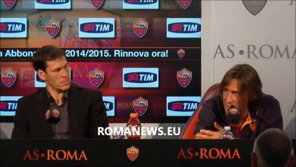 17.05.2014. Fichaux, Bompard e Nanni in conferenza stampa prima di Genoa-Roma