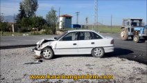 Karaman Yollarbaşı Kavşağı Trafik Kazası 4 Yaralı