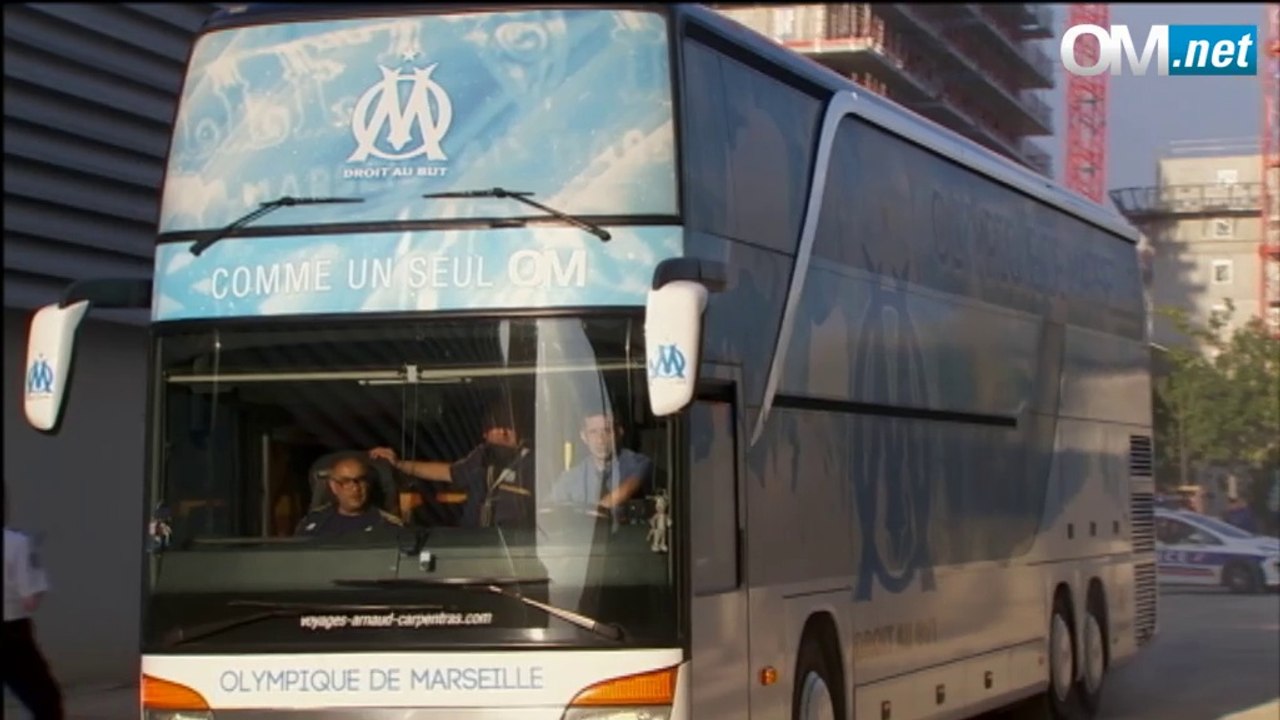 L'arrivée des Olympiens au Vélodrome (OM-Guingamp)