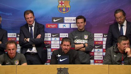 Simeone: "Cuando nos den la copa ya nadie nos la quita"