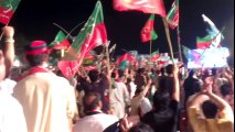 Pakistan National Anthem after PTI rally at D-Chowk Islamabad Pakistan