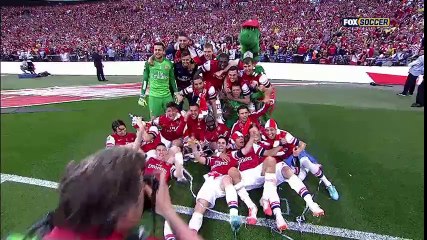 Arsenal 3 - 2 Hull City | Highlights + Trophy Celebration | 17-05-2014