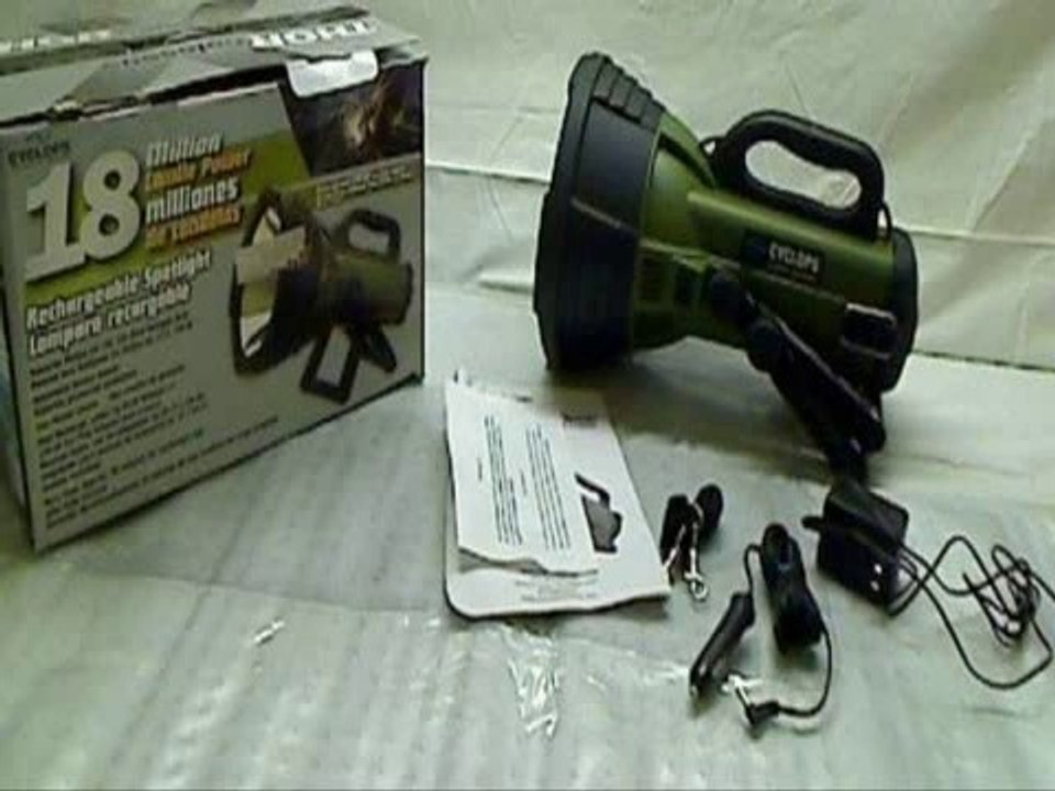 Cyclops C18MIL Thor X Colossus 18 Million Candle Power Rechargable Halogen Spotlight