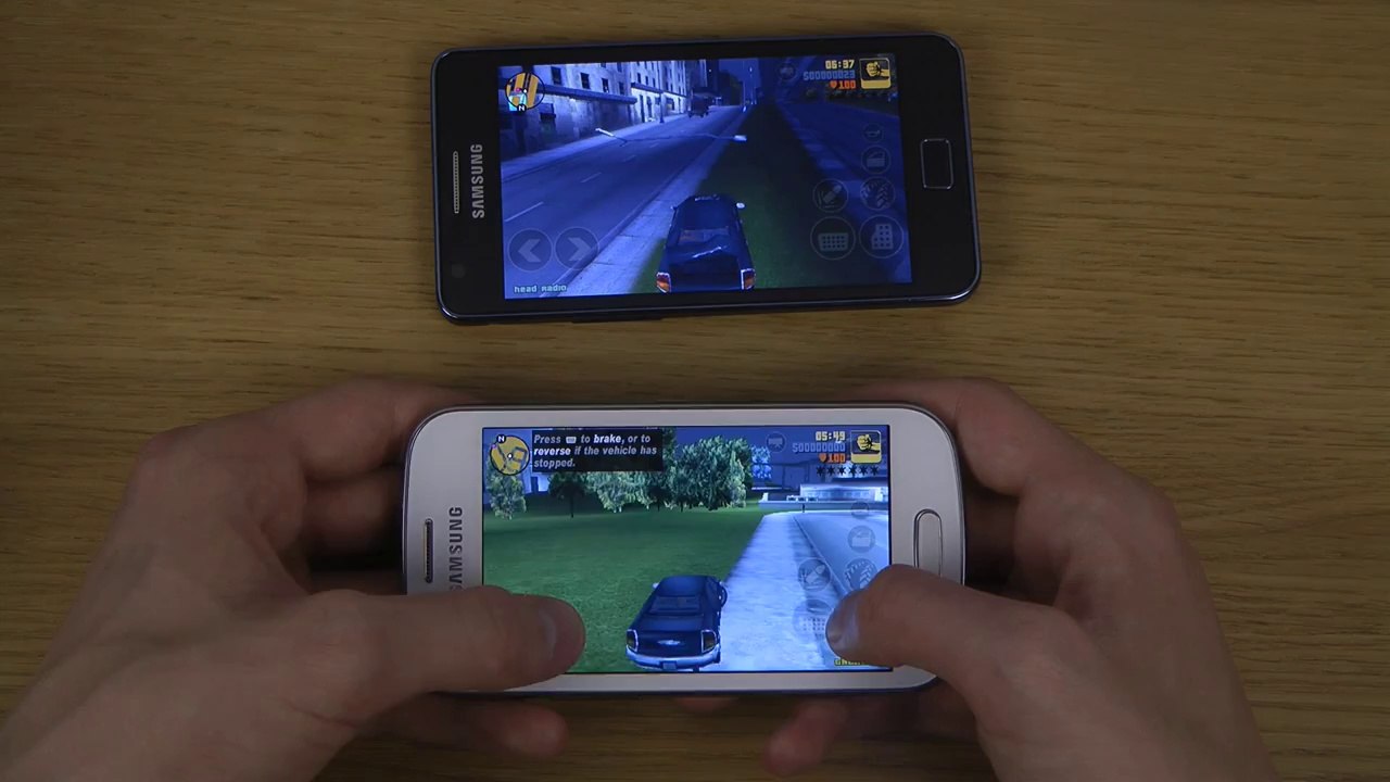 GTA 3 Samsung Galaxy Trend Plus vs. Samsung Galaxy S2 Plus Gameplay Comparison